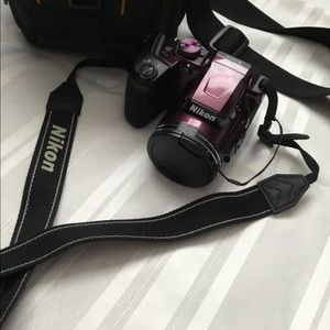 Nikon purple cool pix b500 camera.